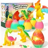 Dinosaur Hatching Surprise Eggs - 6 Pack Dinosaur Toys for Kids 3-5 5-7 6-8 | Easter Basket Stuffers, Christmas Birthday Party Favors for Kids 4-8, Toddler Outdoor Toys, Crafts Gifts for Ages 3 4 5 6 7 8