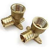 (Pack of 2) EFIELD Pex 3/4 Inch x 1/2 Inch Female NPT Drop-ear Elbow Crimp Fittings,(PEX1807162)