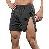 Deyeek Unisex Tear Away Shorts 3-inch Knee Hip Replacement Kit After Surgery Post Surgery Cotton Shorts Without Pocket