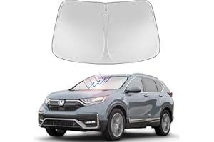 Proadsy 2025 Upgrade Windshield Sun Shade Custom Fit 2017-2022 Honda CRV Sunshade 4-Layer Foldable Front Sunshade Protector Sun Visor Blocks UV Rays Keep Car Cooler Accessories