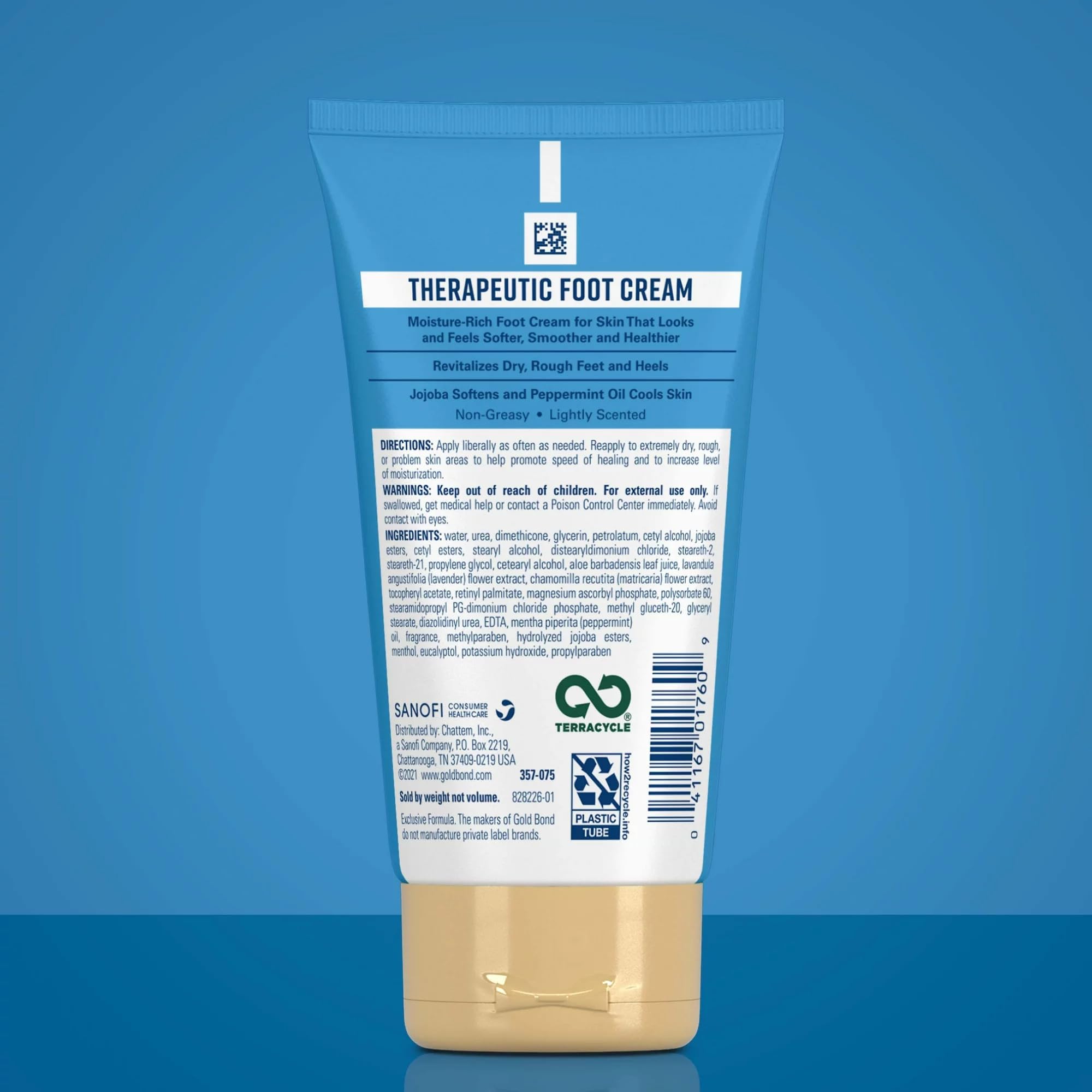 Gold Bond Foot Cream, Triple Action Relief 4 fl oz (118 ml)(Pack of 6)