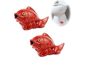 2Pcs Decorative Toilet Bolt Covers,Fish Ceramic Toilet Floor Bowl Cover Cap Sets,Toilet Knob Covers Cute Bathroom Decor for T