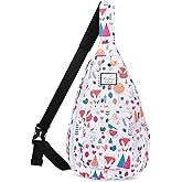 Kamo Sling Backpack Chest Shoulder Bag Crossbody Cycling Travel Hiking Daypack for Men Women With Earphone Hole