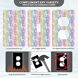 Magic Rainbow Unicorn Horse Duplex Receptacle