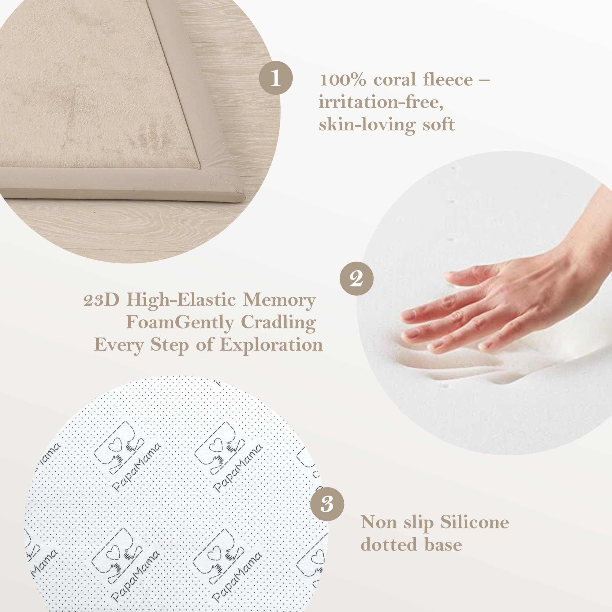 Ultra Soft Baby Play Mat for Floor, 50 X 50x 1.3