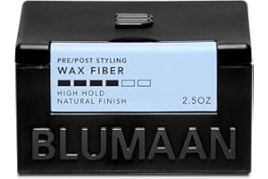 BLUMAAN Wax Fiber For Men - Adds Volume & Controls Hair All Day Hold - Natural Finish For All Hair Types - Original Styling Meraki