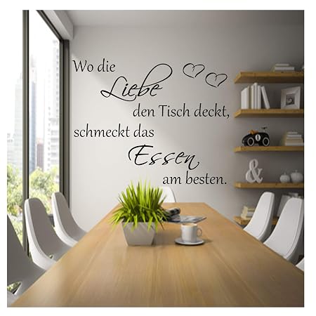 Wandschnörkel Wandtattoo Aa050 Küche Wo Die Liebe Den Tisch Deckt