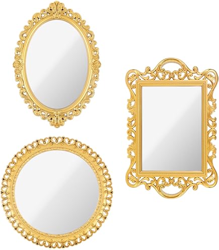Amazon.com: BrightRow 5 Pcs Vintage Gold Mirror Luxury Set Small
