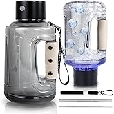 ZUCKBOX Hydrogen Water Bottle, Large Hydrogen Water Bottle Generator, Portable Rechargeable 57OZ/1.5L Hydrogen Water Machine with Foldable Straw with SPE Technology for Home, Office, Travel, Sport