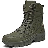 CPMBFDC Men's Tactical Boots Outdoor Non Slip Combat Boots Lightweight Comfortable Hiking Boots