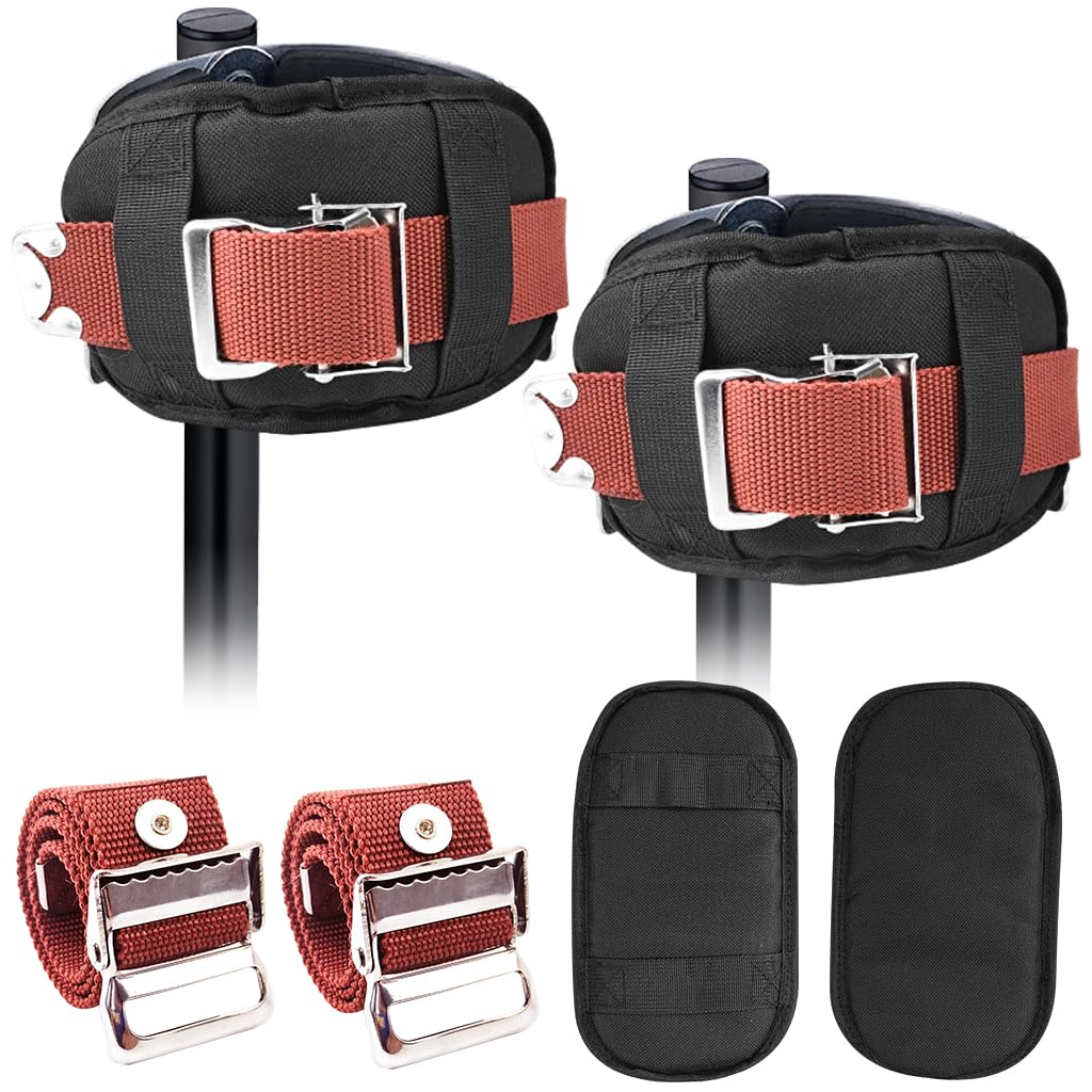 Photo 1 of 2 Packs Drywall Stilt Replacement Parts, Comfort Stilt Pads Protective Padded Leg Bands for Drywall, Nylon Adjustable Stilt Leg Straps, Suitable for Home Decoration, Street Performance