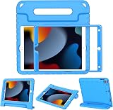 Surom Kids Case for iPad 10.2 Inch 9th 8th 7th Gen Blue Shockproof Handle Stand view 1