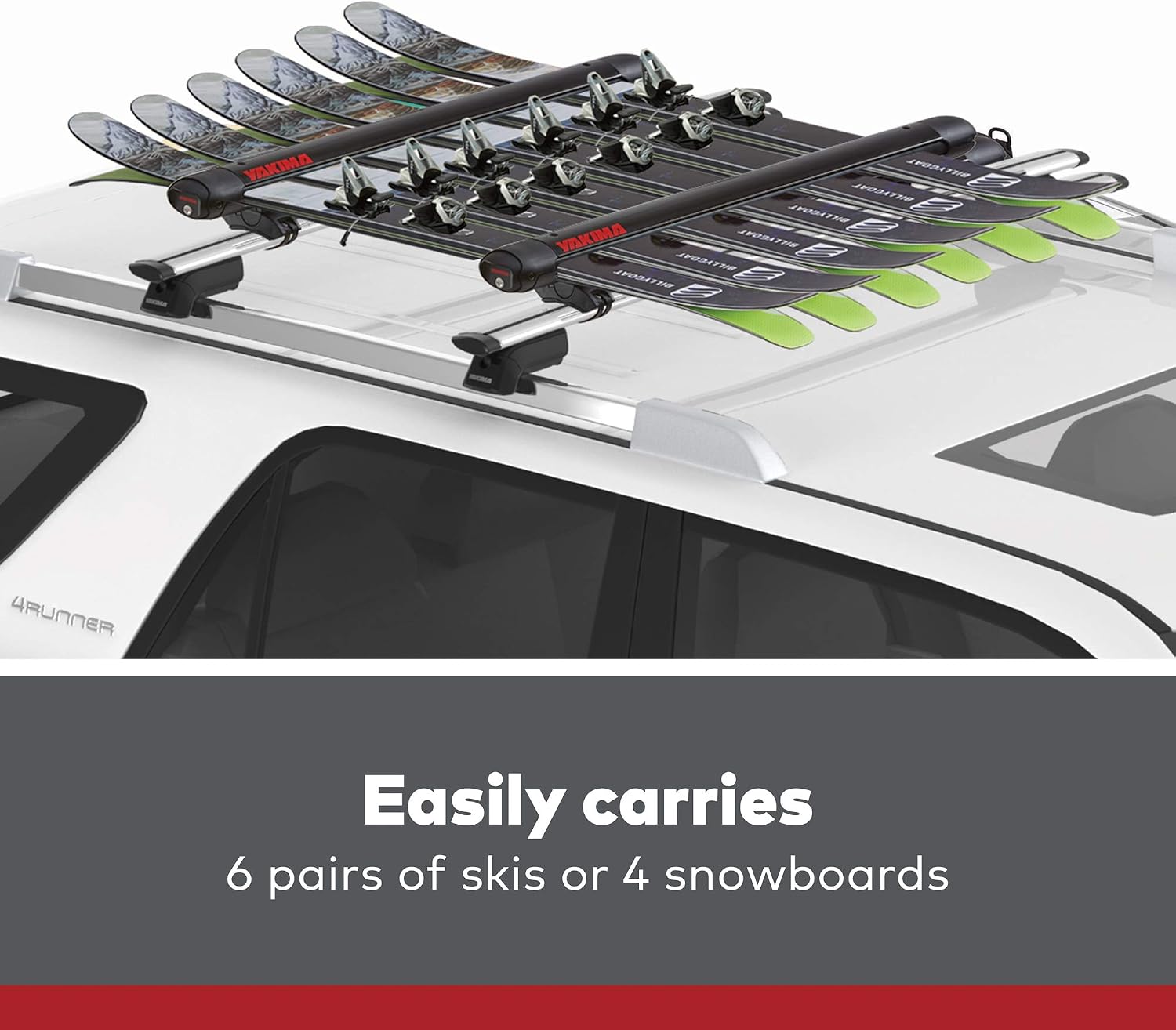 Yakima Fatcat 6 Evo Black Ski/Snowboard Holder for Car - Image 3