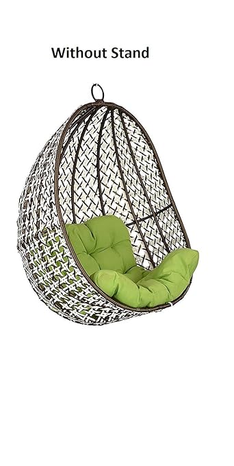 FurniFuture?? Netarian Outdoor Hanging Swing Chair Without Stand - (Golden White)