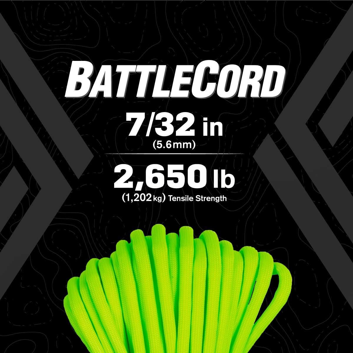 Atwood Rope MFG 5.6MM BattleCord - 2650lb Tensile Strength (Groundwar, 50) : Sports & Outdoors