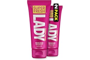SUPER & FRESH CO. Lady Parts Whole Body Deodorant For Women | Powder Lotion for Privates & Inner Thigh to Stop Odor & Friction | Aluminum Free | CocoVanilla | 4oz (2pk)