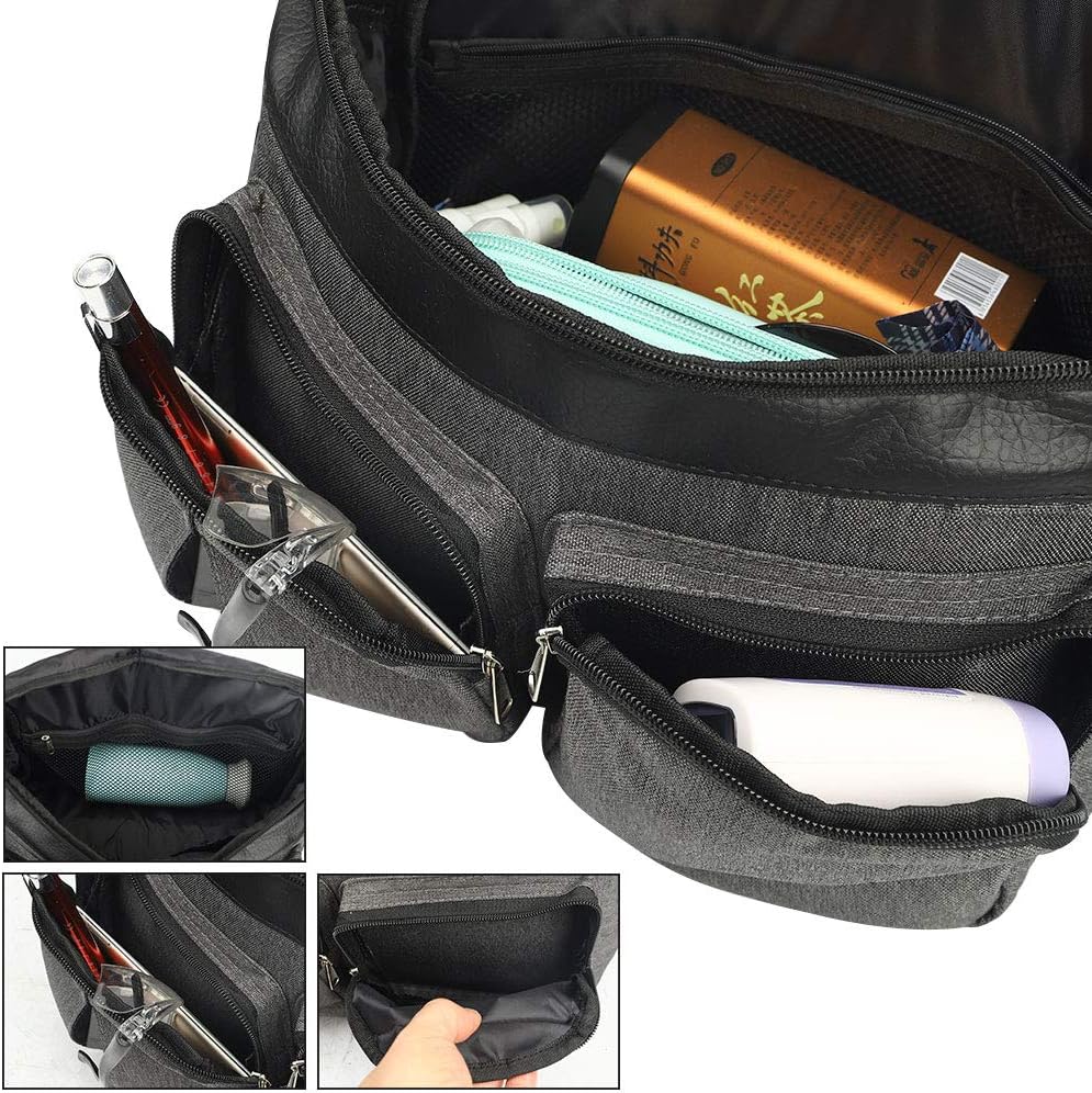 Wheelchair Backpack Bag Free Hands, Transport Chairs Side Organizer Storage Backpack Pouch Fits Walkers, Rollators，Scooters, Waterproof Walker Accessories Pouch: Health & Personal Care
