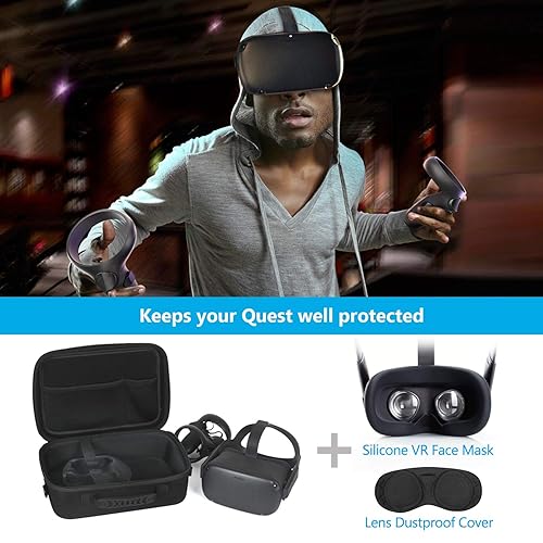 Case for Meta Quest JSVER Hard Carrying Case for Oculus Quest VR