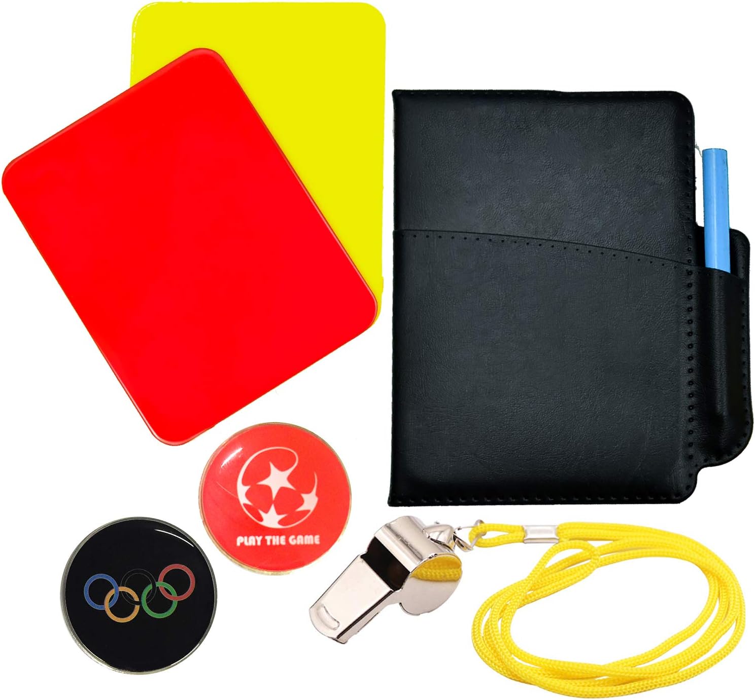 AOOTUERL Fischietto, Professionale Fischietto da Allenamento Coach,Fischietto da Arbitro Classico con Cordino, Forte/nitido, per