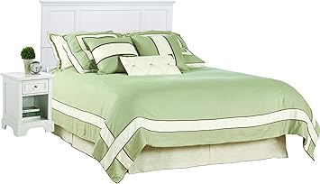Amazon Com Naples White Queen Headboard Nightstand By Home Styles Furniture Decor