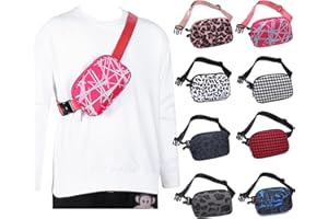 AUSION 80s 90s Style Crossbody Belt Bags for Women & Men, Unisex Waist & Hip Bag for Party Festival Sports and More