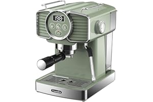 Vaundra 20 Bar Espresso Coffee Machine with Milk Frother Steam Wand, 1350W Professional Coffee Maker, Cappuccino latte Maker, Coffee Machine Easy to Use for Home Barista