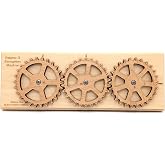Creative Crafthouse Enigma II Wood Cipher Machine, Escape Room Prop | Encode secret messages by hand on three wooden gears, for escape rooms, parties and code lovers