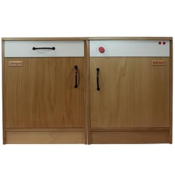 Obique Muebles de Cocina Juguete de Madera niños, Juego de 2 ...
