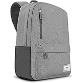 Solo New York Laptop Backpack for Women & Men -Carry On Bookbag for Travel & Work, Lightweight Bag, Side Mesh Pockets, Fits 15.6" Computer - Re:Cover, Grey