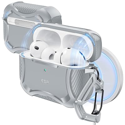ESR for AirPods Pro 3 Case (2025), Compatible with Airpods Pro 3rd Generation Case (USB-C Cable), Magnetic Lid, MagSafe Ready, Powerful Drop Protection, Cyber Series, Gray