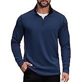 COOFANDY Men's Athletic Quarter Zip Up Pullover Long Sleeve Running Shirt 1/4 Zip Fall Active Sport Workout Golf Sweatshirt