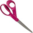 Fiskars Premier 8-Inch Bent Sparkle Scissors In Tide Blue – Stainless Steel Blades For Fabric & Crafts
