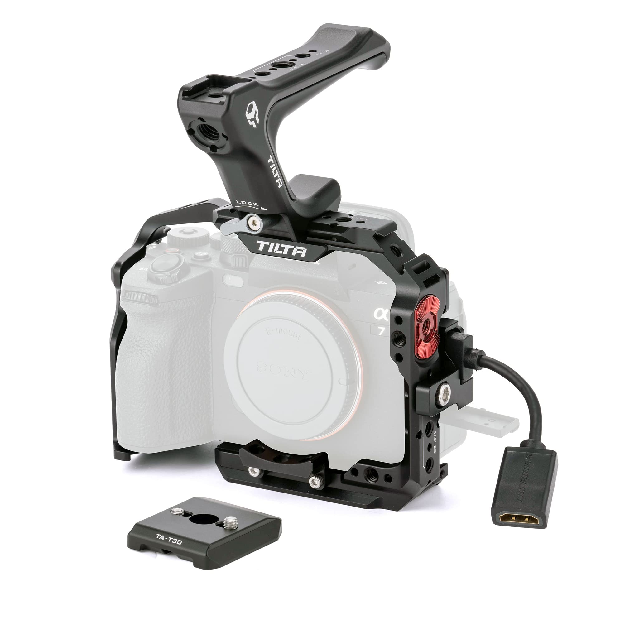 TILTA TA-T30-A-B-2 Camera Cage a7 IV Basic Kit for Sony A7M4 A7 IV Alpha A1 A9 II Alpha 7 IV Cage (Black)