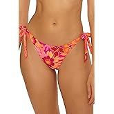 BECCA Women's Copacabana Tie Side Bikini Bottom, Cheeky Coverage, Swimwear Separates