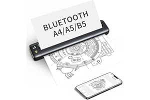 Rongta Portable Printers Wireless for Travel, Bluetooth Mobile Printer, Thermal Inkless Printer for School/Office/Home Use, Compatible with Android,iOS & Laptop (Gray)