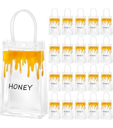 16 Pack Honey Bee Party Favor Bags With Handles - Cute Kraft Paper Goodie Bags For Birthdays & Showers - View #10