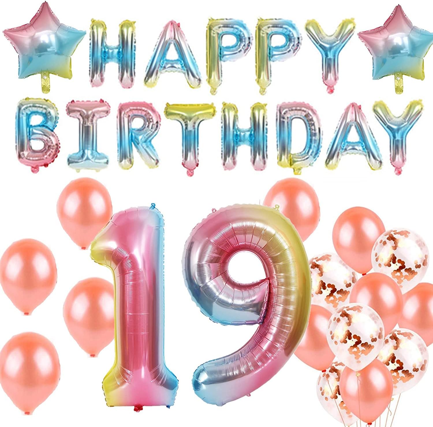 ANCLLO 40 Inch Balloon Rainbow Gradient Colorful Big Number Balloons for Happy Birthday Party Decorations-Number 9 - Image 5