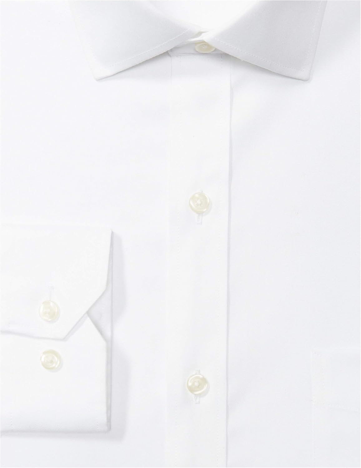 Buttoned Down Men's Standard Tailored-fit Spread Collar Solid Non-Iron Dress Shirt: Clothing