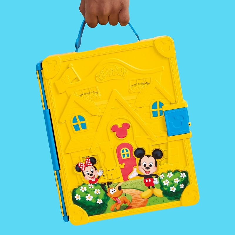 Disney Junior Knet-Bilderbuch Spielset, aufbewahren & mitnehmen, Vorschulspielzeug zum Kneten & Spielen für Kinder ab 2 Jahren