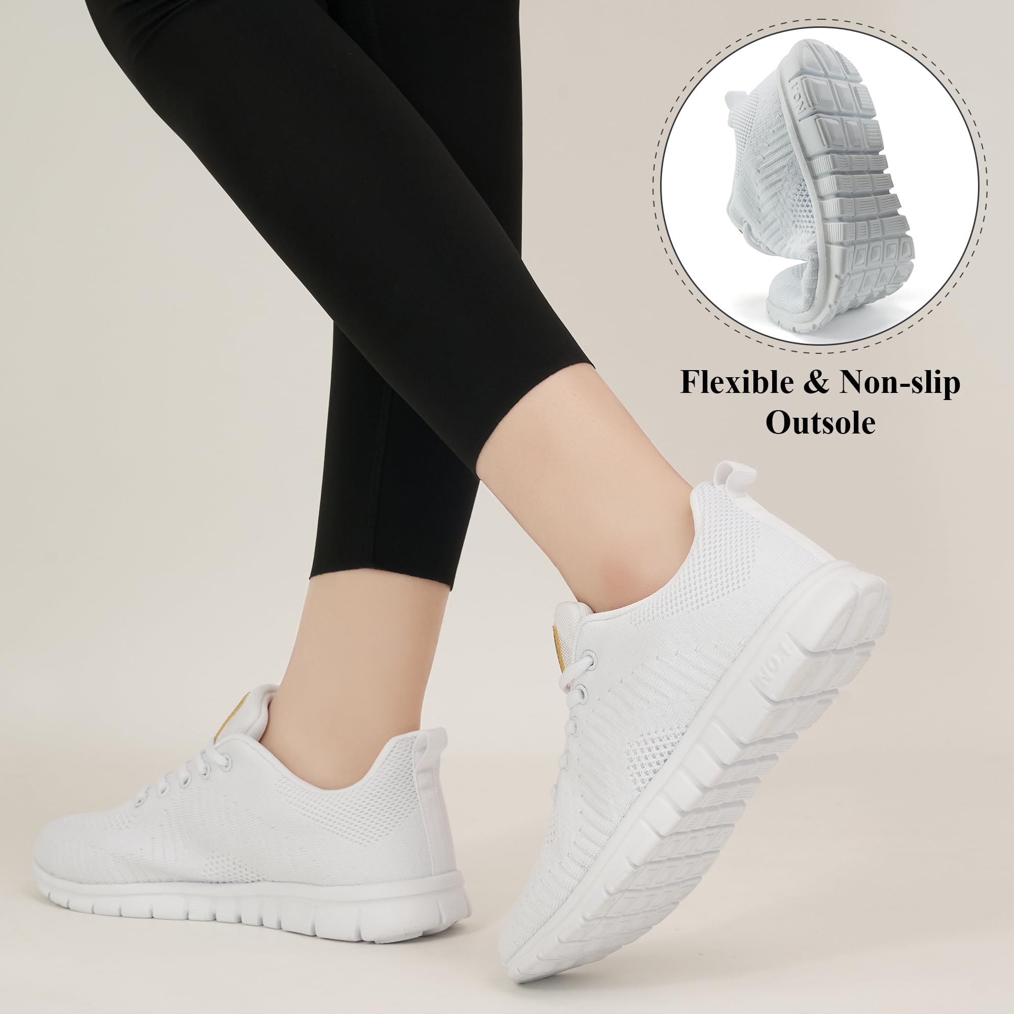 Alicegana Womens Sneakers Tennis Shoes Lightweight Non Slip Casual Walking Running