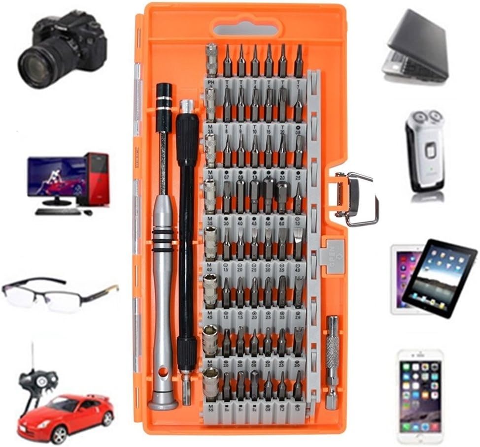 60-in-1 Precision Screwdriver Set with 56 Bit Magnetic Driver Kit— Multifunctional Professional Electronics Repair &Disassemble Tool Kit— for iphone 7/ iPhone 7 Plus/ iphone 6/ Other Cell Phone/ Tablet/ Clock/ Game Console/ PC/ Macbook/ iPad/ Camera/ Shaver Watches/ TV sets/ refrigerators and Other Electronics by Longju