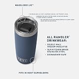 YETI Rambler 10 oz Tumbler with MagSlider Lid Stainless Steel Black view 3