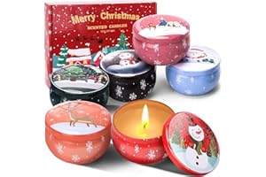 Christmas Scented Candles Gifts for Women, Soy Wax Candles with Essential Oils Aromatherapy Candles for Home Scented, Stress 