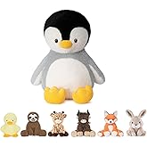 Niuniu Daddy 14" | 3.5 Pound Penguin Weighted Stuffed Animals for Kids Adults, Giant Stuffed Penguin Pillowfort Plush Toys, Cute Baby Body Pillow for Presents Birthday Holiday Christmas