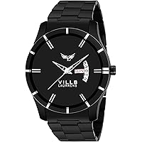 Vills Laurrens Analogue Black Dial Day and Date Men's Watch