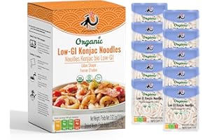 YUHO Organic Konjac Shirataki Udon Noodle, 10 Packs, Closer to Pasta Gluten Free Low Carb Health Noodles Plant Based Vegan for Quick Meals, 56.5 oz