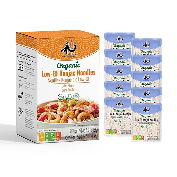 YUHO ORGANIC KONJAC SHIRATAKI UDON NOODLE, 10 PACKS,...