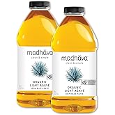 MADHAVA Organic Light Agave, 100% Pure Blue Nectar | Sugar Alternative | Vegan | Non GMO | Natural Liquid Sweetener, 46 Oz. (