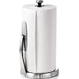 OXO Good Grips SimplyTear Paper Towel Holder Countertop for Kitchen | One-handed Tear, Weighted Stainless Steel Non-Slip Base