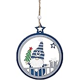 FOCO NFL Indianapolis Colts Wooden Gnome Circle Ornament – Officially Licensed Holiday Decoration
